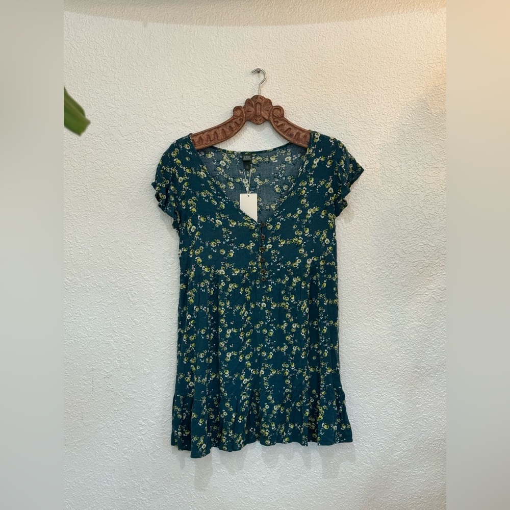 Wild Fable Teal Floral Tunic/Dress